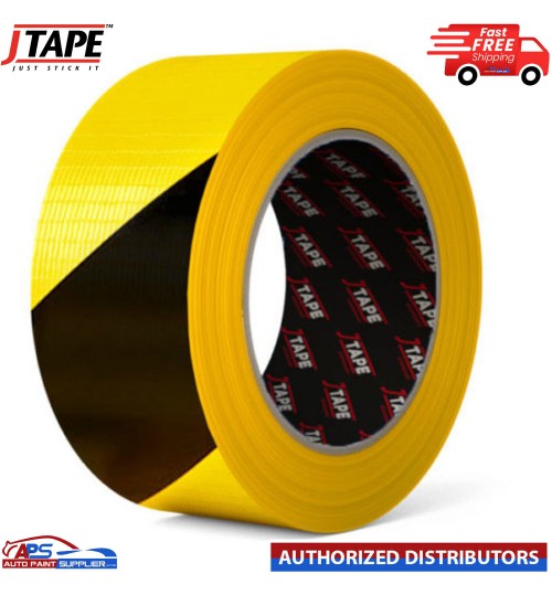 Hazard Tape / Floor Marking Tape black & yellow 2 inches